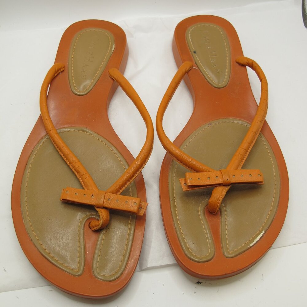 Cole Haan orange slide with bow detail 8.5B